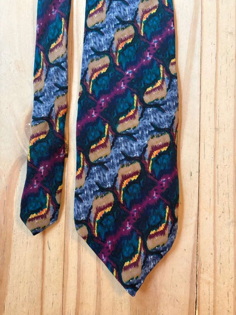 Vintage J. Garcia 100% Silk Abstract Psychedelic Mens Necktie